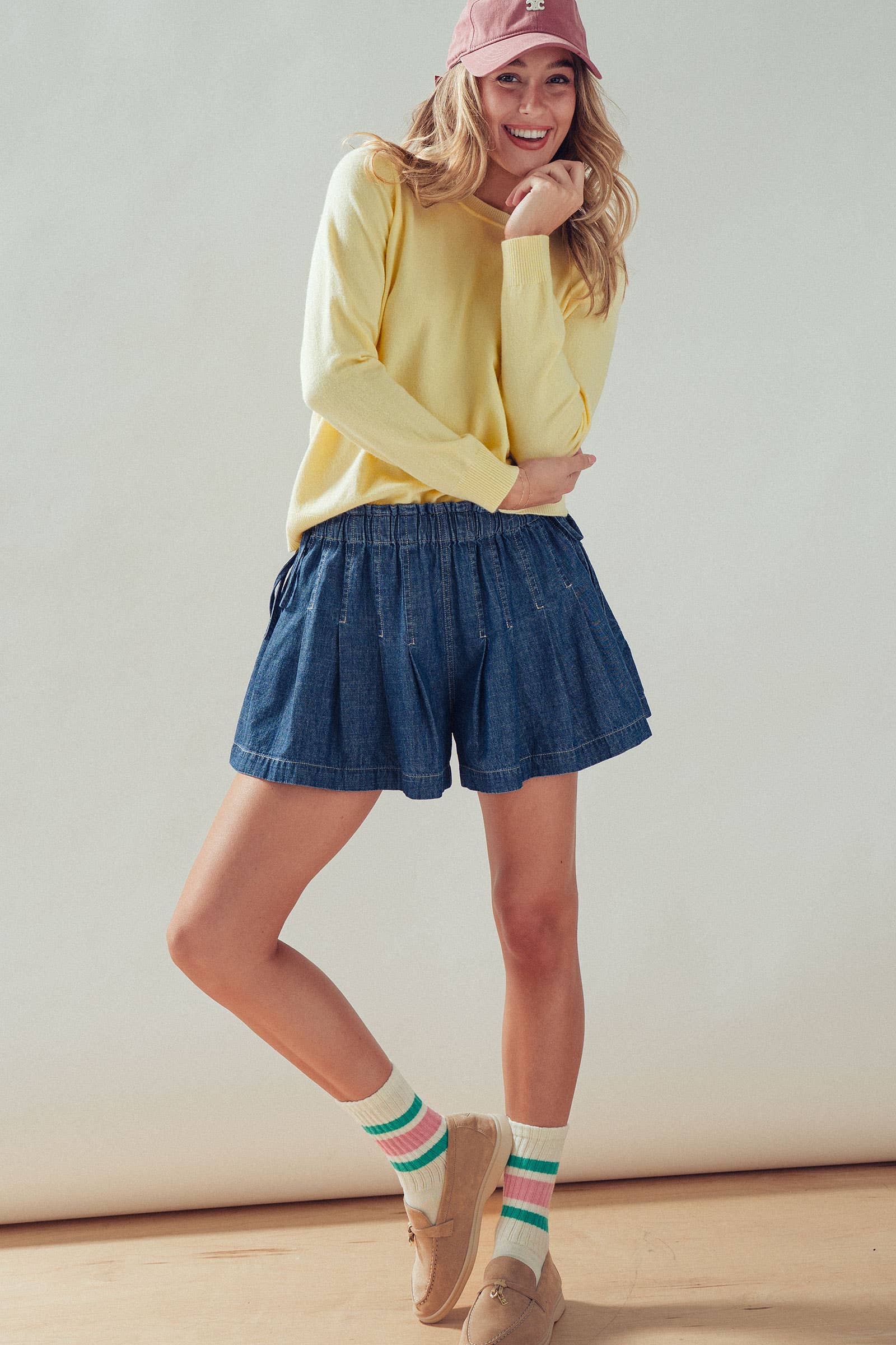 Soft Viscose Blend Crewneck Knit Pullover