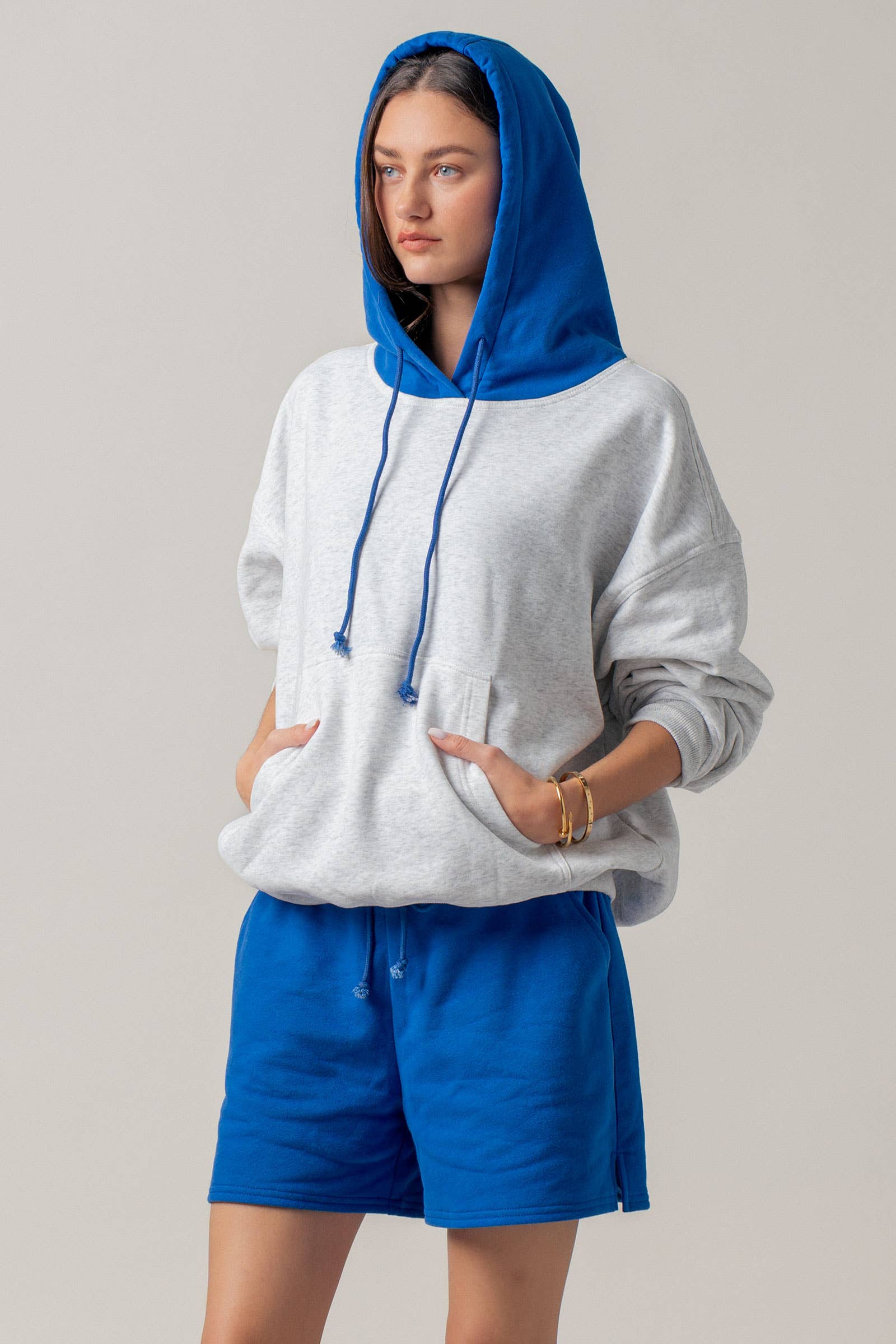 Urban Daizy Drawstring Sweat Shorts Side Slit Pink Shorts - Women's (UDZ-PT-00483) – alternate view 27