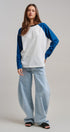 All-Star Vintage Baseball Tee in BLUE - Women's T-Shirts & Polos | Urban Daizy