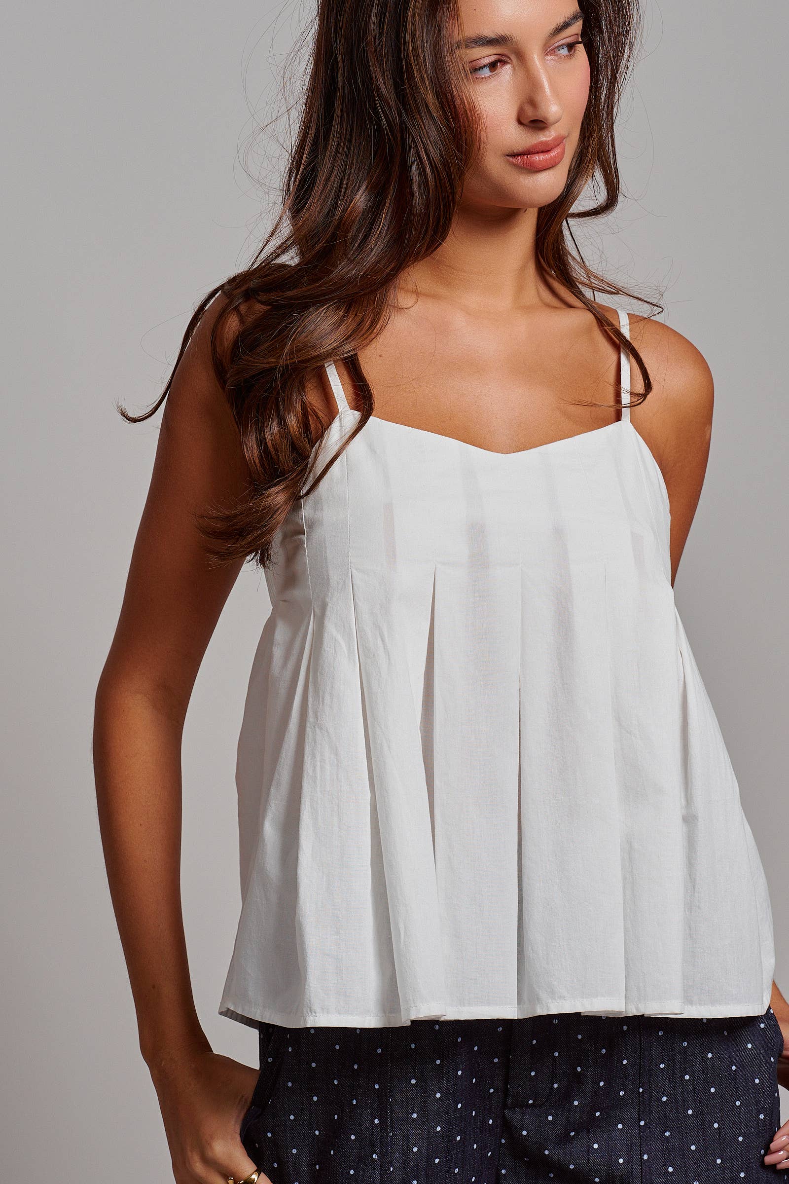Seashell Print Empire Waist Cami Top