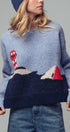 Urban Daizy Nautical Lighthouse Knit Sweater Blue Knit Sweater - Women's (UDZ-KN-00657)