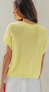 Urban Daizy Boxy Fit Viscose Knit Top Butter-Yellow Knit Top - Women's (UDSW0344-Butter-Yellow) – alternate view 4