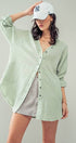Urban Daizy PREMIUM SOFT FRAYED HEM GAUZE VINTAGE WASHED SHIRT Forest-Green Button Down Shirt - Women's (UDZ-TP-00225) –…