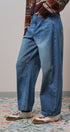 Retro Fade Wide-Leg Barrel Jeans in DENIM - Women's Wide Leg Jeans | Urban Daizy