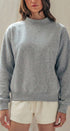 Urban Daizy Mock Neck Drop Shoulder Sweatshirt Ivory Sweatshirt - Women's (UDTP1437-Ivory) – alternate view 16