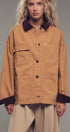 Urban Daizy Utility Contrast Collar Workwear Jacket Camel Jacket - Women's (UDZ-TP-00811) – alternate view 8