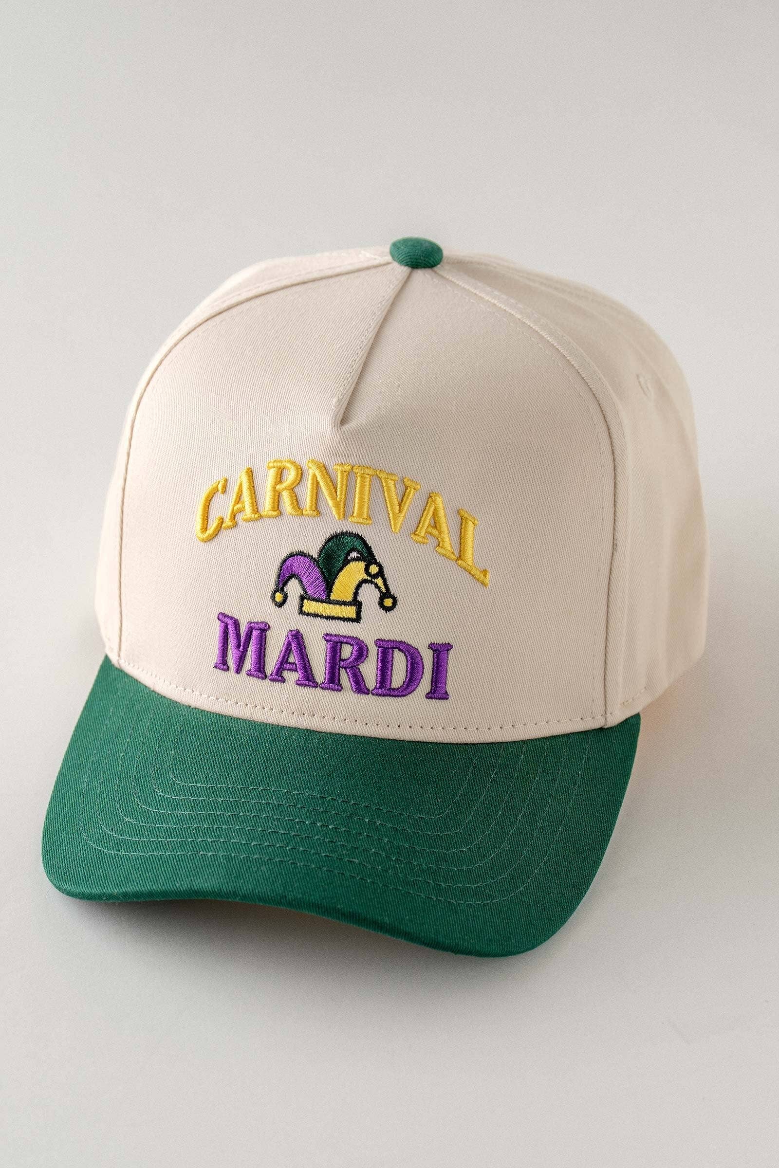 Urban Daizy Mardi Gras Carnival Jester Embroidered Hat Purple Trucker Hat - Women's (UDZ-AC-00241) – alternate view 3