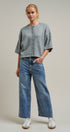 Wide Leg High Waist Denim Jeans in DENIM - Women's Straight Jeans | Urban Daizy