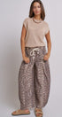 Vintage Wash Leopard Print Barrel Pants