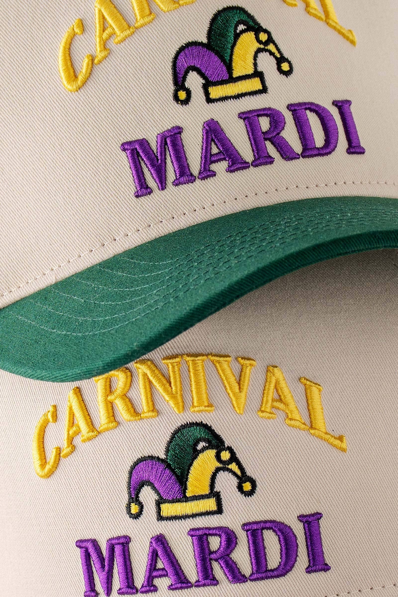 Urban Daizy Mardi Gras Carnival Jester Embroidered Hat Purple Trucker Hat - Women's (UDZ-AC-00241) – alternate view 5