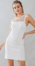 Urban Daizy HOLLOW OUT CROCHET MINI DRESS Beige Dress - Women's (UDZ-DR-00127) – alternate view 14