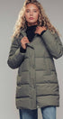 Urban Daizy Hooded Longline Channel-Quilted Puffer Coat Black Puffer Jacket - Women's (UDZ-KN-00657) – alternate view 2