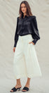 Metallic Shimmer Button Down Blouse with Puff Sleeves in BLACK - Women's Shirts & Blouses | Urban Daizy