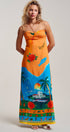 Urban Daizy Vibrant Tropical Scenic Print Halter Maxi Dress Multi Dress - Women's (UDDR0355-Multi) – alternate view 6