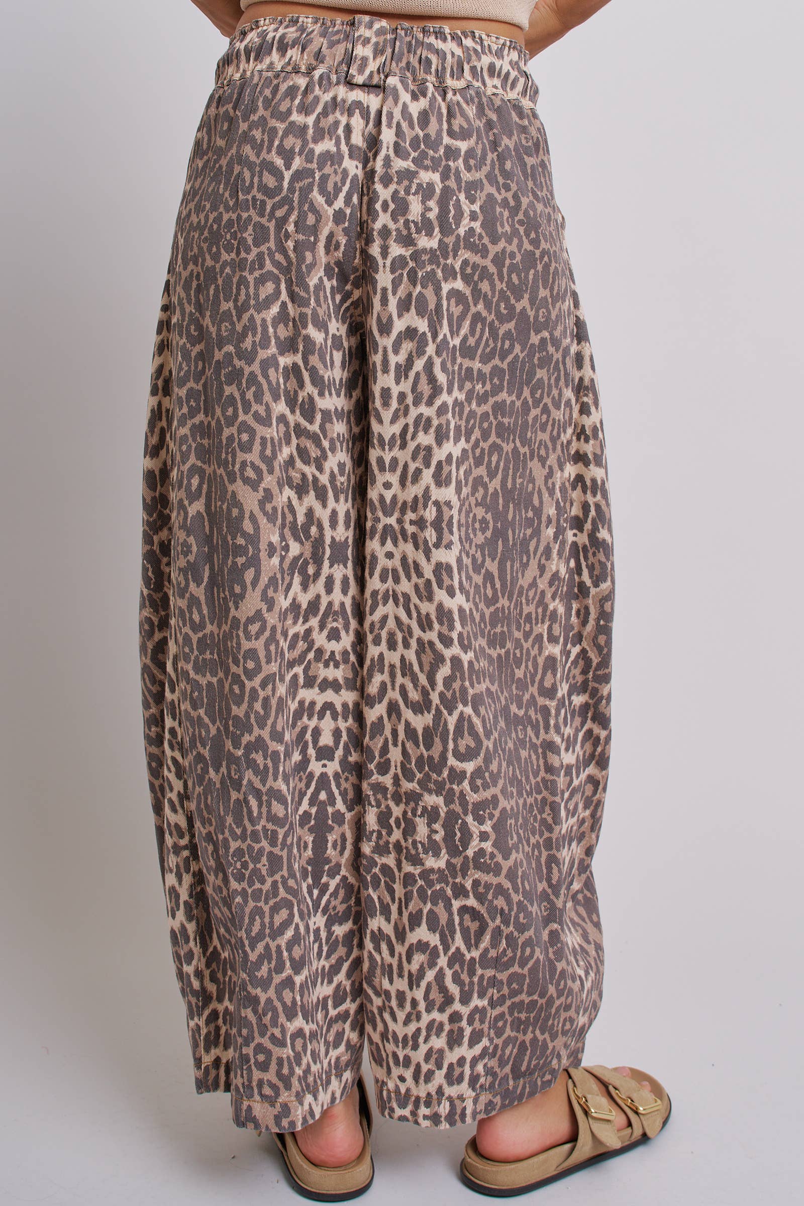 Rope Drawstring Balloon Pants Pleated Front