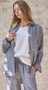 Urban Daizy Linen Long Sleeve Button-Down Shirt Black Blouse - Women's (UDTP1454-Black) – alternate view 4