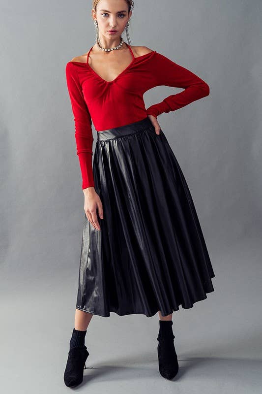 Urban Daizy Open Tie Back Scoop Neck Long Sleeve Top Champagne Blouse - Women's (UDZ-TP-00193) – alternate view 11