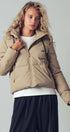 Urban Daizy Cozy Drawstring Hooded Puffer Jacket Black Puffer Jacket - Women's (UDZ-KN-00653) – alternate view 12