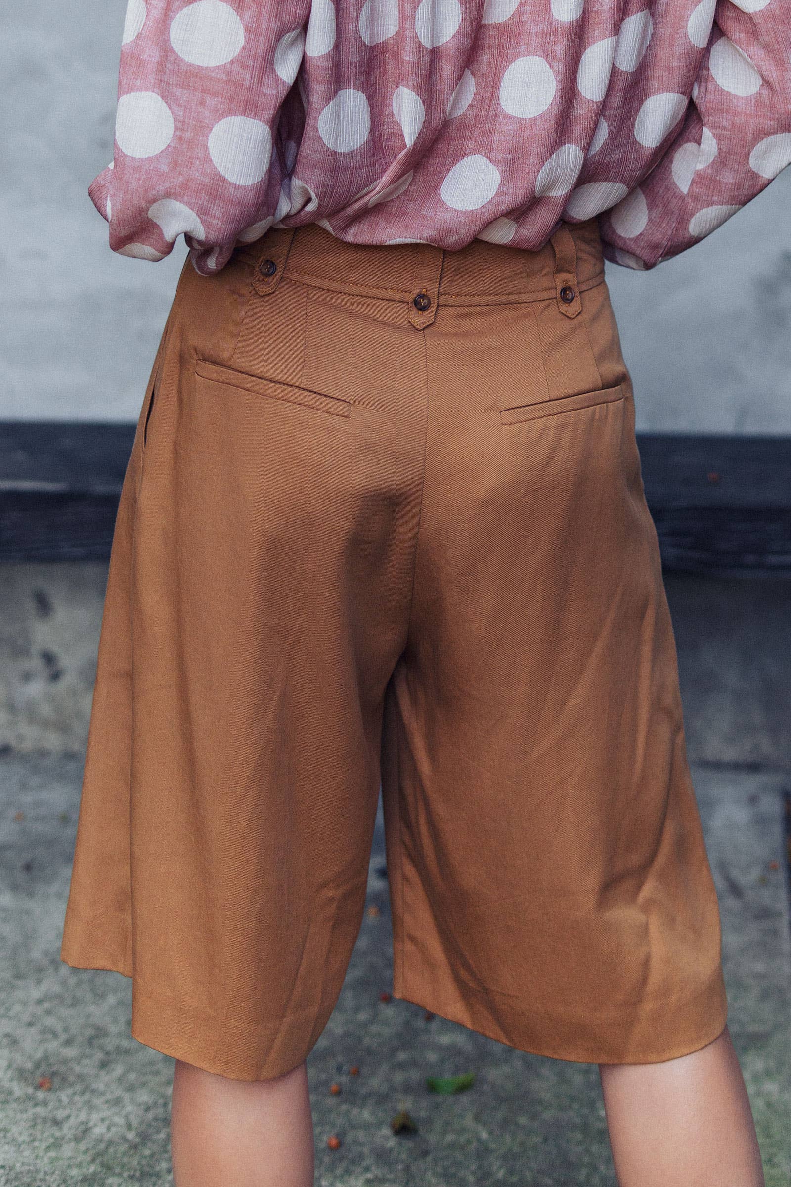 Pleated Wide Leg Lyocell Culottes