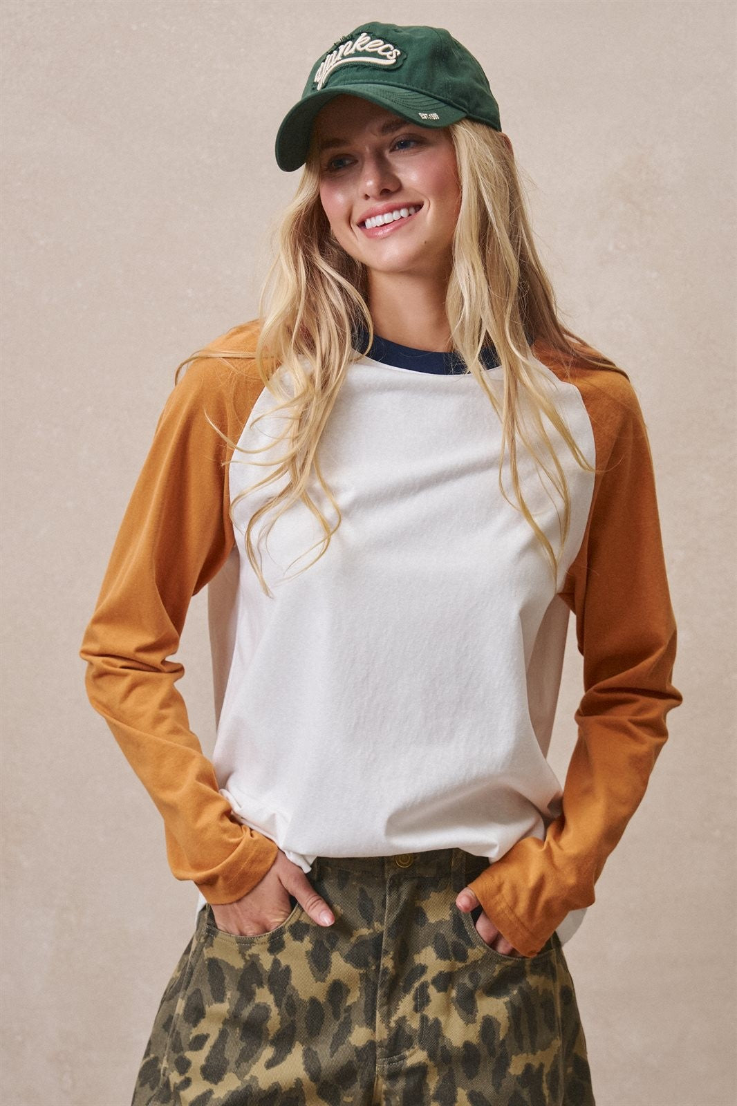 All-Star Vintage Baseball Tee in ORANGE - Women's T-Shirts & Polos | Urban Daizy