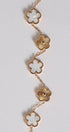 Urban Daizy Elegant Clover Link Charm Bracelet Pink-Gold Charm Dangle Bracelet (UDZ-JW-00035) – alternate view 5