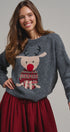 Rudolph Reindeer Knit Crewneck Sweater
