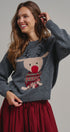 Rudolph Reindeer Knit Crewneck Sweater