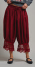 Lace-Trimmed Cropped Bloomer Pants