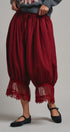 Lace-Trimmed Cropped Bloomer Pants