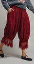 Lace-Trimmed Cropped Bloomer Pants