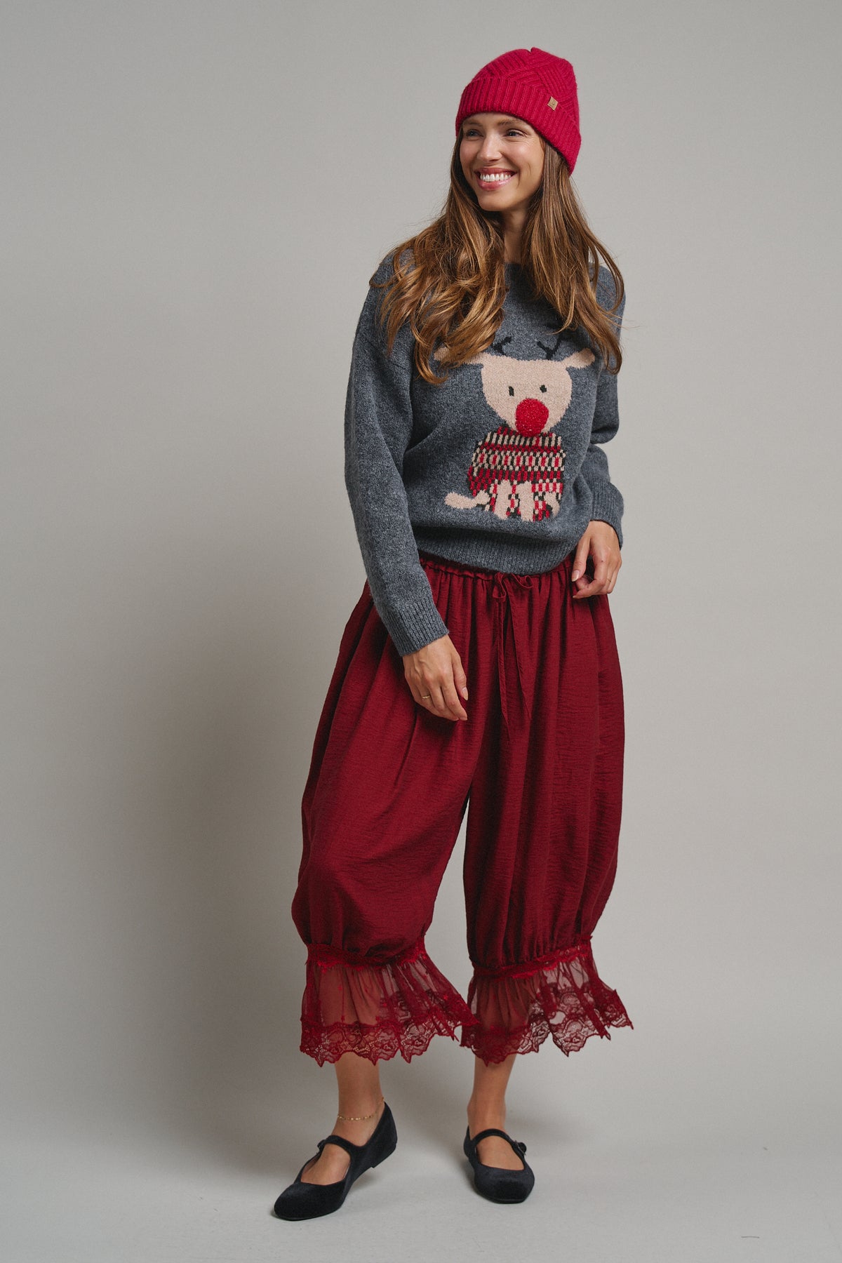 Rudolph Reindeer Knit Crewneck Sweater