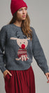 Rudolph Reindeer Knit Crewneck Sweater
