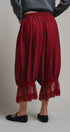 Lace-Trimmed Cropped Bloomer Pants