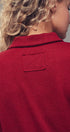 Urban Daizy Waffle Knit Collared Snap Placket Pullover Deep-Red Sweatshirt - Women's (UDZ-KN-00656) – alternate view 12