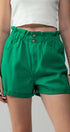 Urban Daizy Vintage High Waist Rolled Hem Denim Shorts Blue Shorts - Women's (UDZ-PT-00033) – alternate view 4