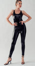 Urban Daizy Scoop Neck Faux Leather Jumpsuit Black Jumpsuit - Women's (UDZ-JR-00049)