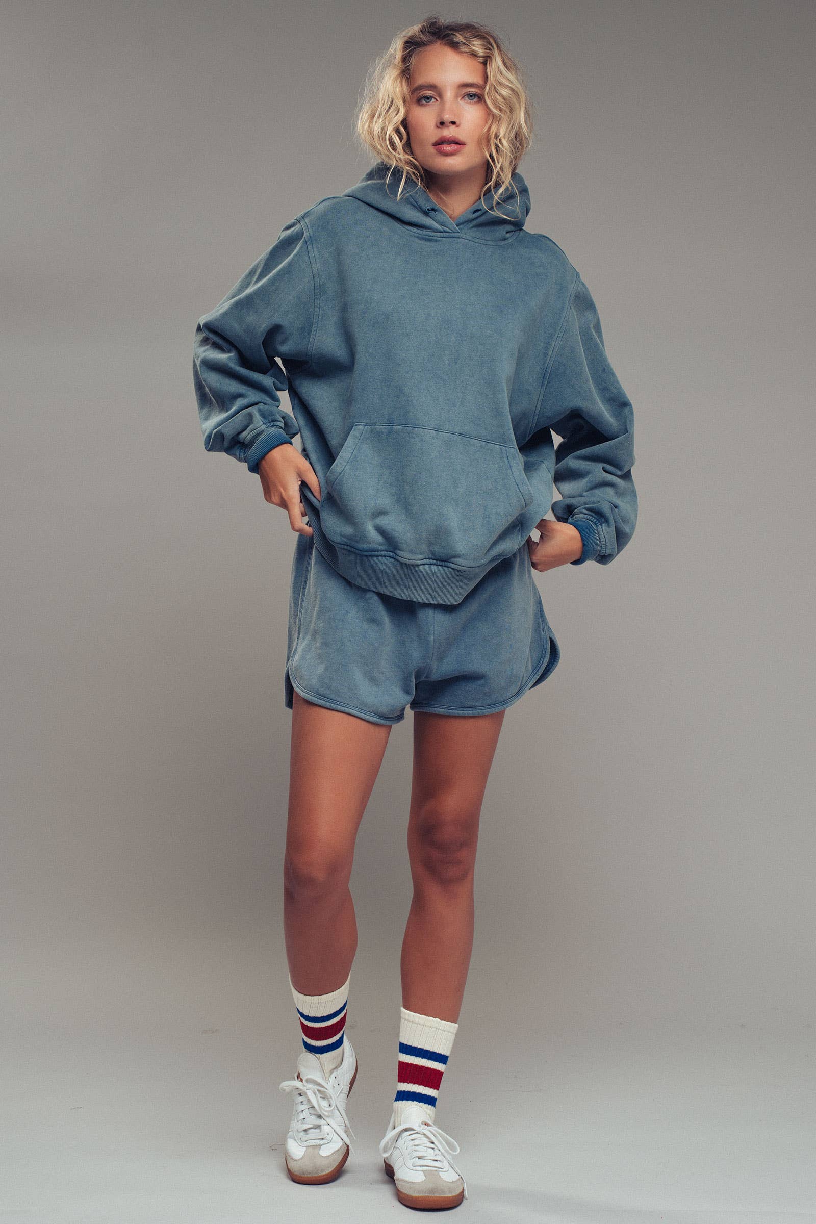 Vintage Wash Oversized Brushed Hoodie