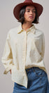Soft Meadow Button-Down Shirt in CREAM - Women's Shirts & Blouses | Urban Daizy