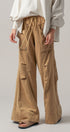 Drawstring Wide Lounge Pants in KHAKI - Women's Casual Pants | Urban Daizy