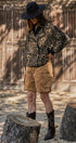 Hooded Leopard Knit Jacket With Gold Buttons | wholesale coat - women's | Urban Daizy