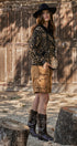 Hooded Leopard Knit Jacket With Gold Buttons | wholesale coat - women's | Urban Daizy