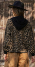 Hooded Leopard Knit Jacket With Gold Buttons | wholesale coat - women's | Urban Daizy