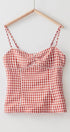 Urban Daizy Gingham Scallop Trim Cropped Tank Black Tank Top - Women's (UDZ-TP-01035) – alternate view 28