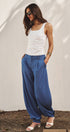 Urban Daizy Soft Chambray Wide Leg Barrel Pants Blue Pants - Women's (TNPT0819-Blue) – alternate view 5
