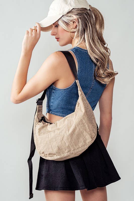 Urban Daizy Contemporary Minimalist Crescent Shoulder Bag Blue Belt Bag - Women's (UDZ-BG-00005) – alternate view 4