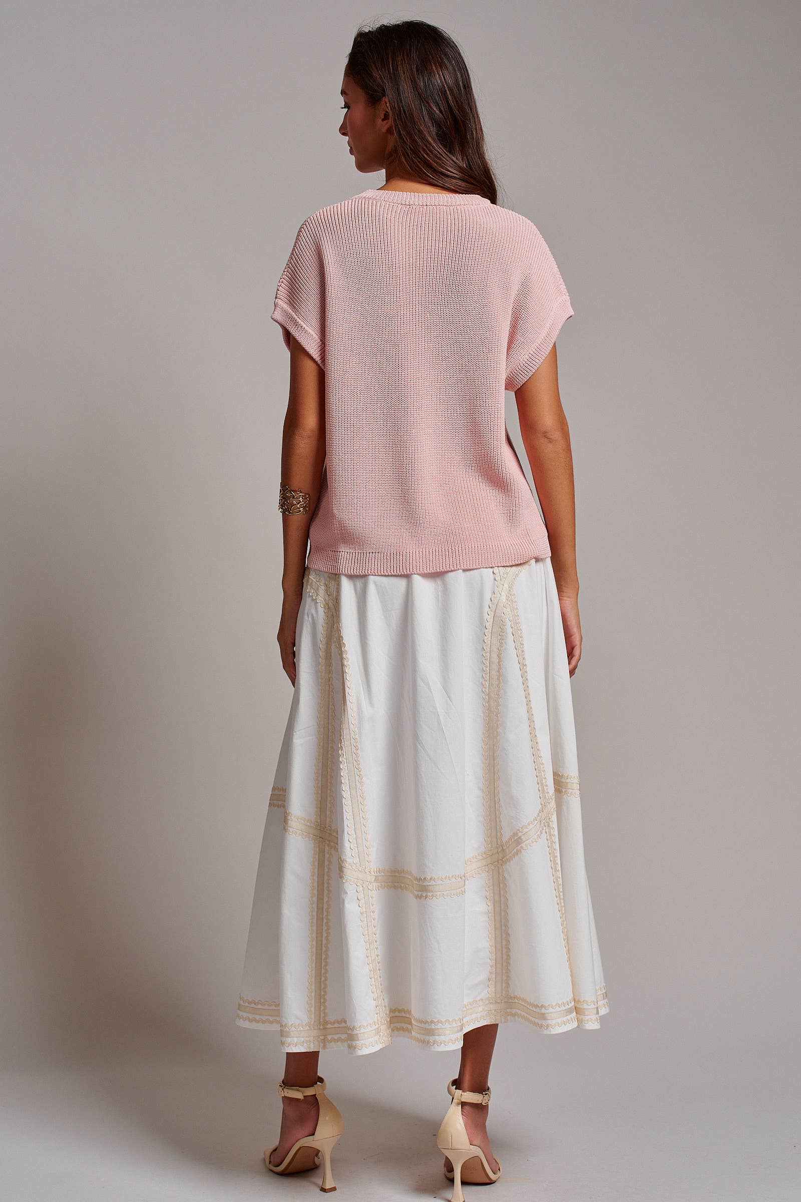 Boxy Fit Viscose Knit Top