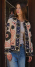Suzani Embroidered Cotton Jacket with Floral Scroll in CREAM - Women's Jackets & Blazers | Urban Daizy