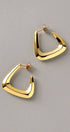 Urban Daizy 14K Gold Architectural Triangle Hoop Statement Earrings Gold Hoop Earrings (UDZ-JW-00012)