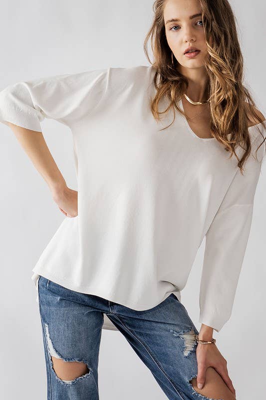 Urban Daizy Relaxed Fit V Neck Three Quarter Sleeve Tunic Top Green Tunic - Women's (UDZ-TP-00030) – alternate view 12