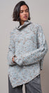 Chunky Knit Mock Neck Oversized Poncho Sweater in BLUE - Women's Sweaters | Urban Daizy